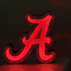 Crimson Glow - Alabama Light Box